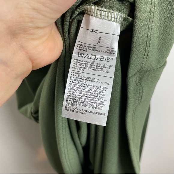 Banana Republic Shift Dress Olive Green High Neck Sleeveless Lightweight NWT S - Picture 5 of 5